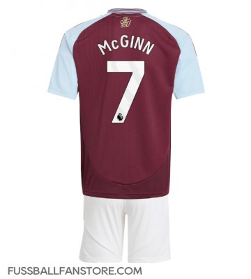 Aston Villa John McGinn #7 Replik Heimtrikot Kinder 2024-25 Kurzarm (+ Kurze Hosen)